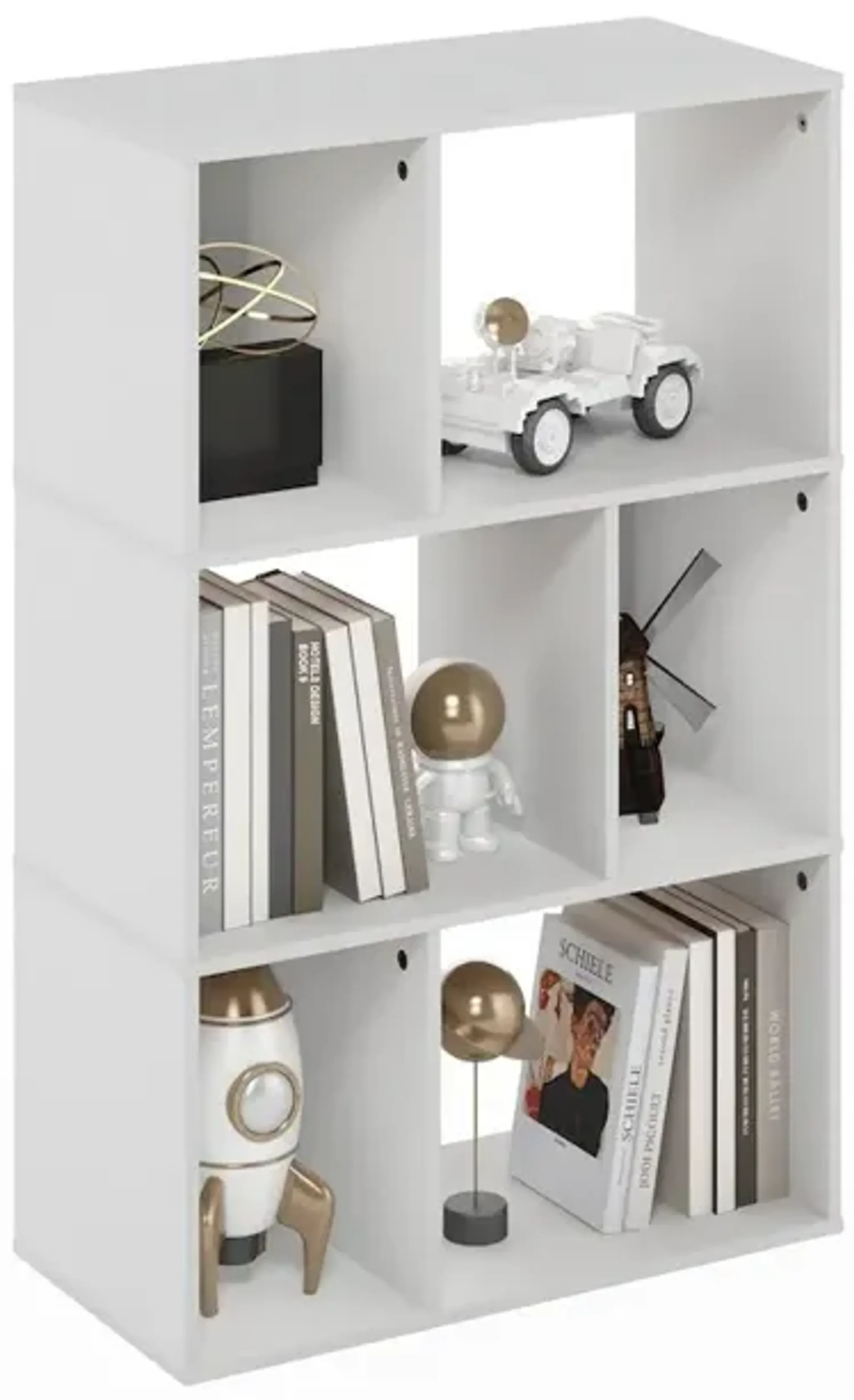 Daly 6 Cube Irregular Cubes Bookcase Bookshelf Storage Organizer White ...