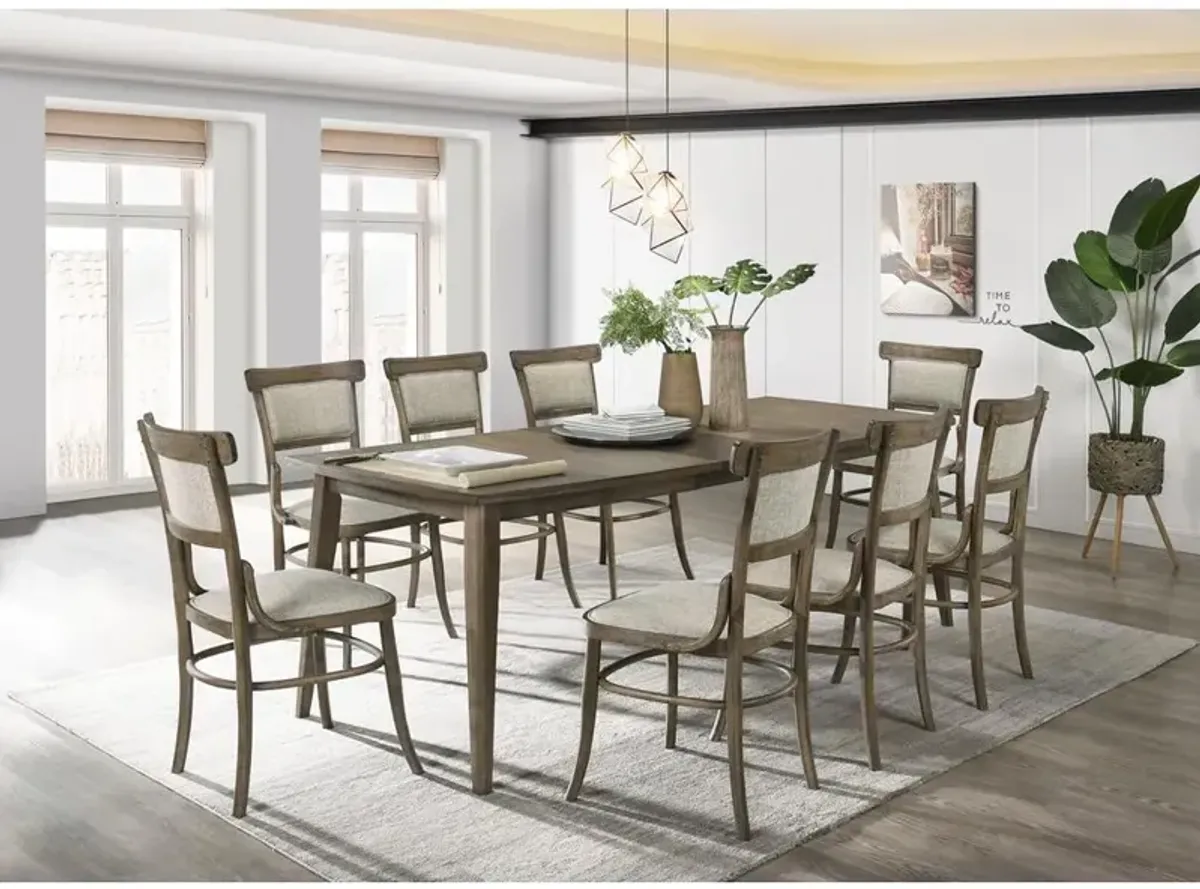 5-Piece Modern Dining Table A Kitchen Table, 4 Platinum Gray Dining ...