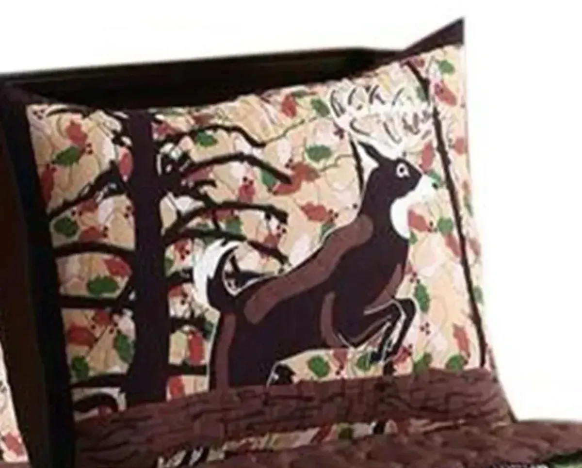 Greenland Home Fashion Whitetail Lodge Sham - Standard 20x26", Multi