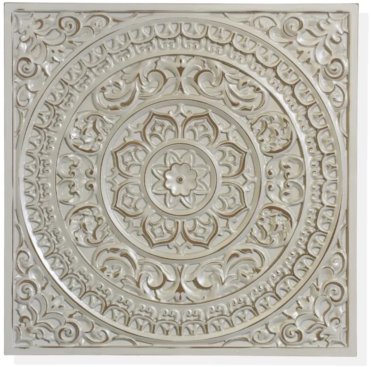 Antique Gray Mendala Plaque