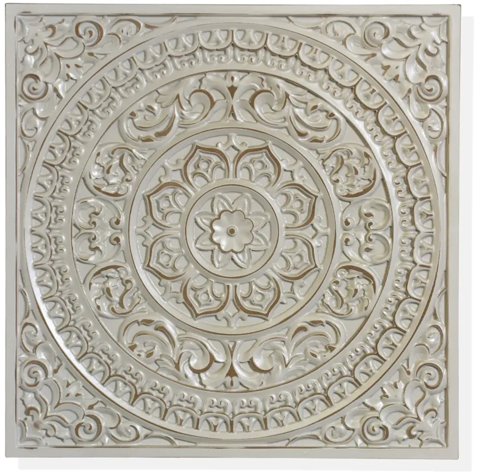 Antique Gray Mendala Plaque