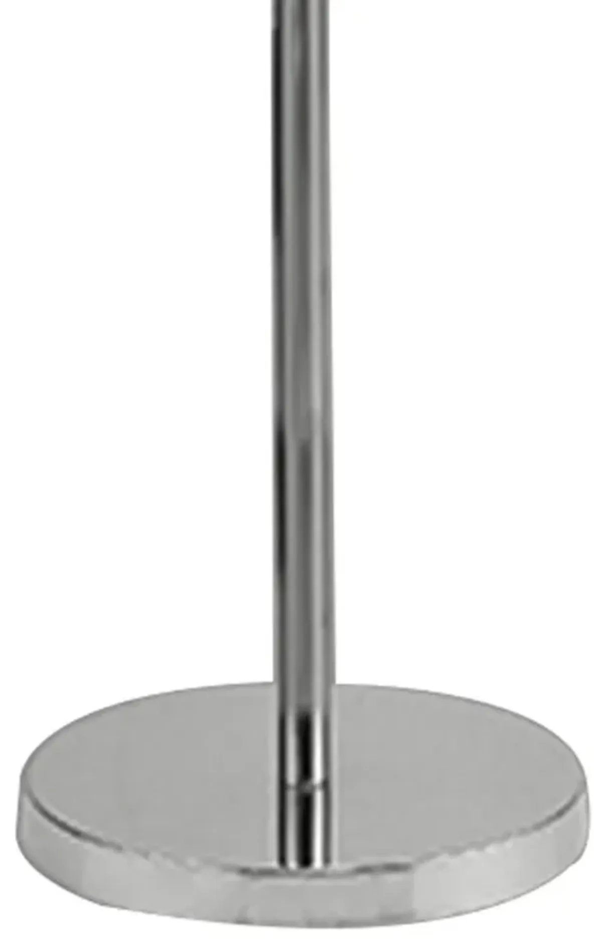 Floor Lamp with Metal Frame and Crystal Accent, White-Benzara