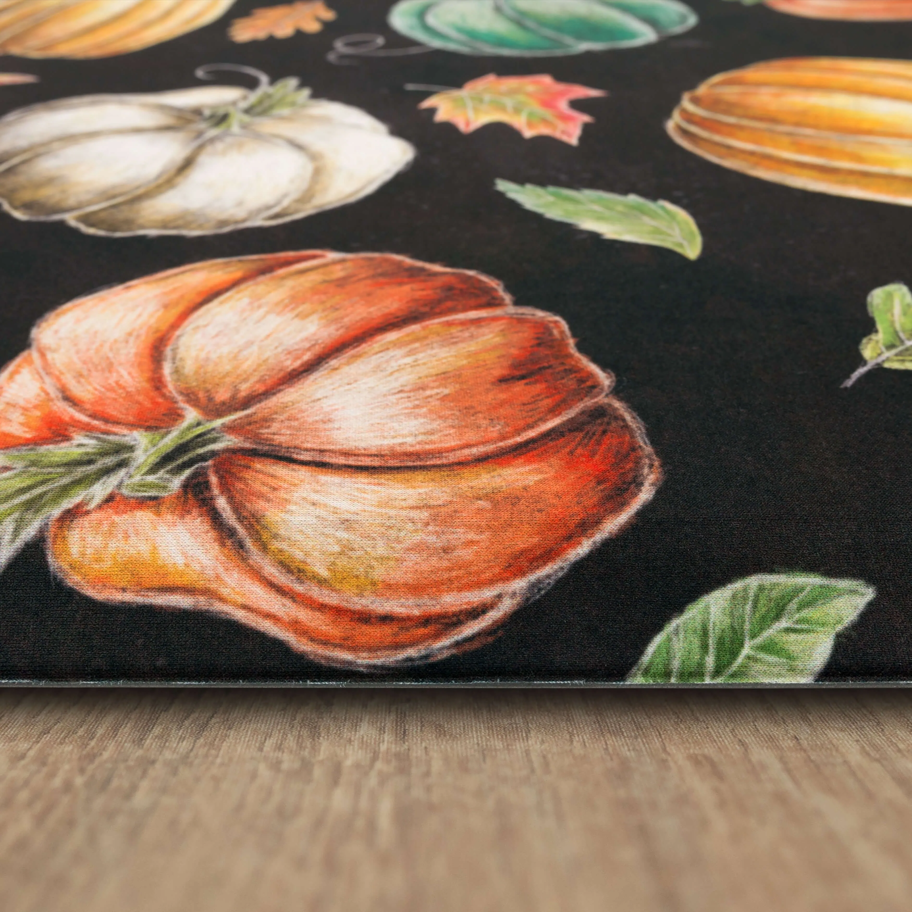 Harvest Chalk Pumpkin Multi 1' 6" x 2' 6" Door Mat