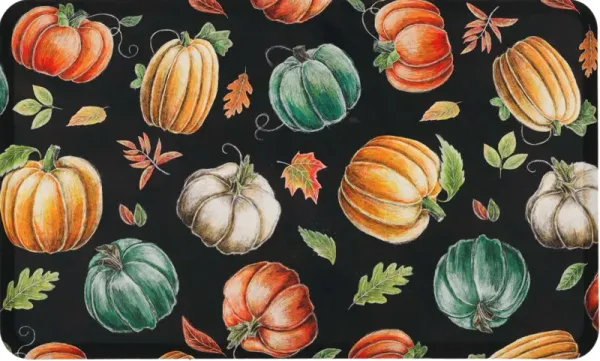 Harvest Chalk Pumpkin Multi 1' 6" x 2' 6" Door Mat