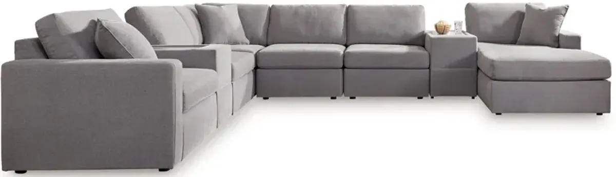 Modmax Granite 8-Piece Sectional with Chaise and Storage Consoles