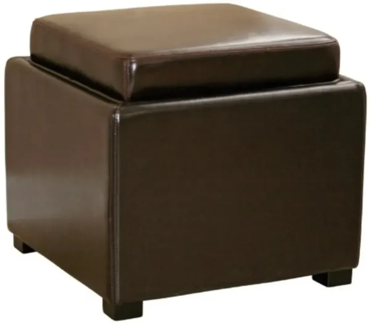 Baxton Studio Dark Brown Tate Storage Ottoman