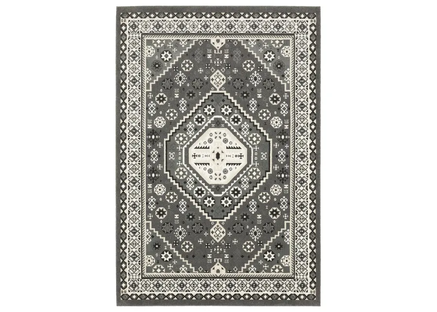 Raylan 3'3" x 5' Grey Rug