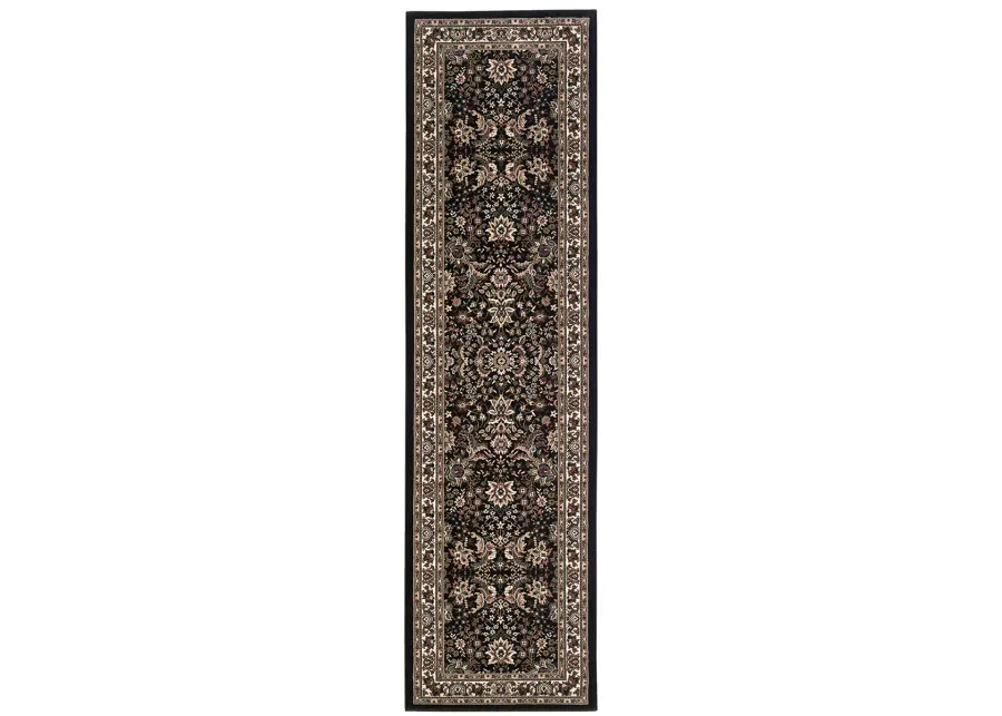 Ariana 2'3" x 7'9" Black Rug