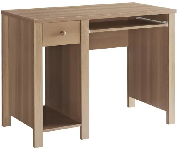Akol Computer Desk, Keyboard Drawer and Storage, 39 Inch, Dark Taupe