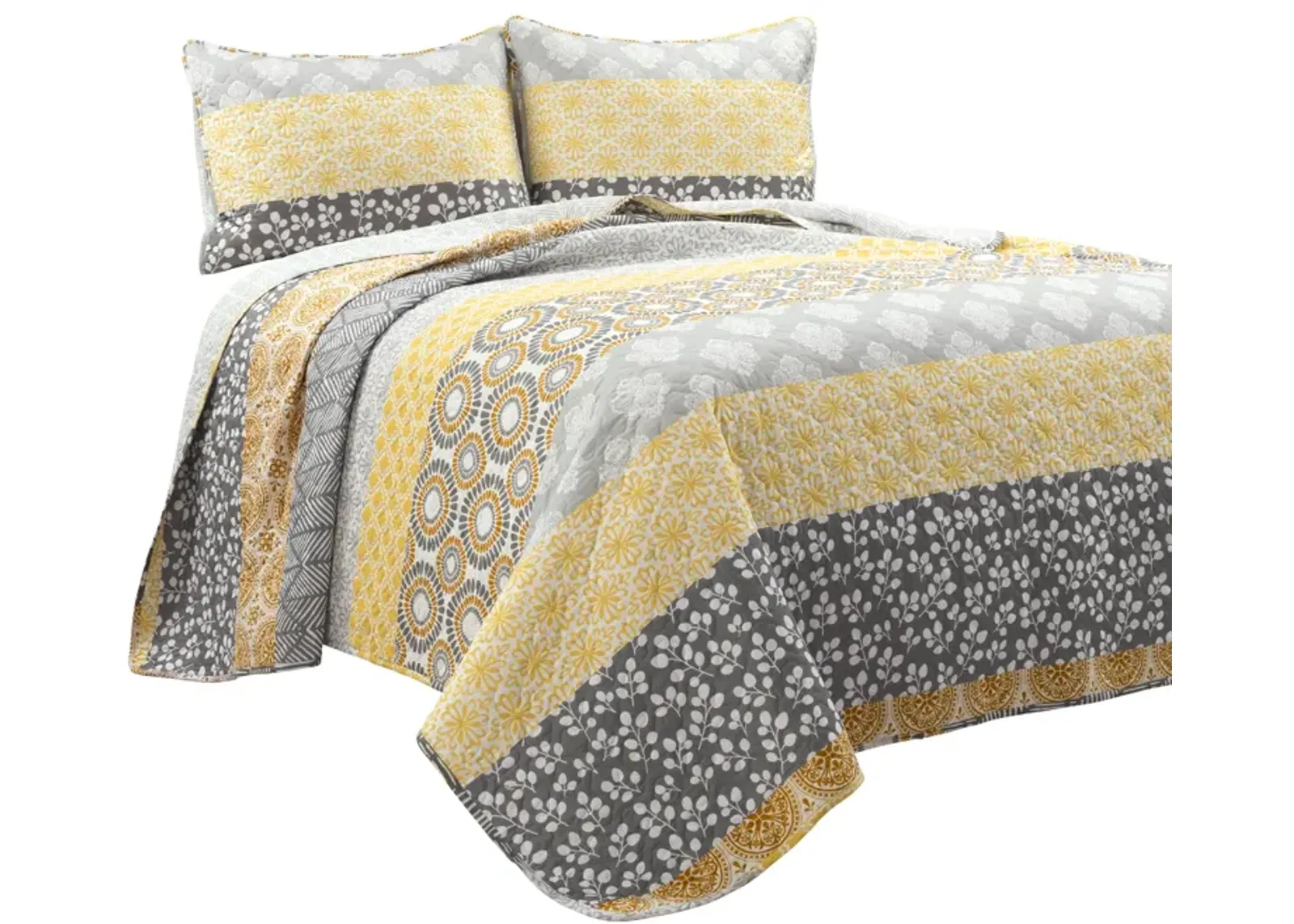 Bohemian Stripe Quilt 3Pc Set