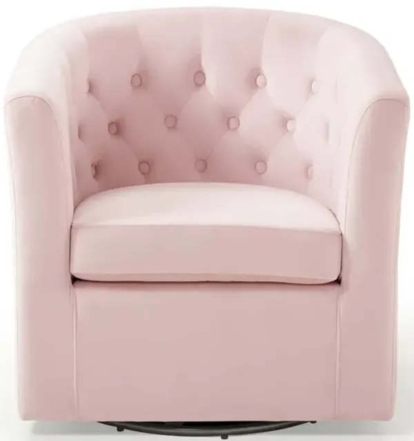 Prospect Tufted Performance Velvet Swivel Armchair