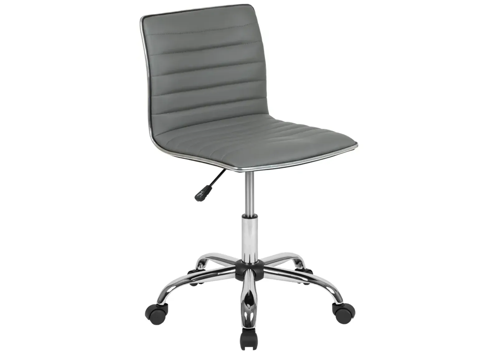 Alan Low Back Designer Armless Ribbed Swivel Task Office Chair