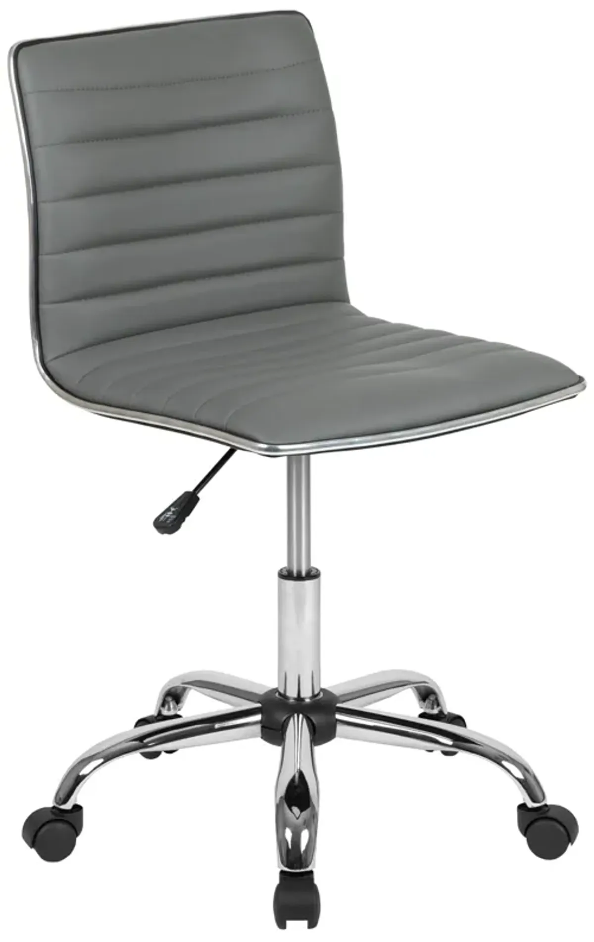 Alan Low Back Designer Armless Ribbed Swivel Task Office Chair