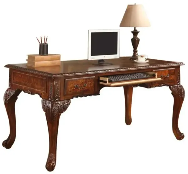 Best Master Furniture Best Master CDExecutive 60 Wood Office Desk With Hand Carved Designs in Cherry