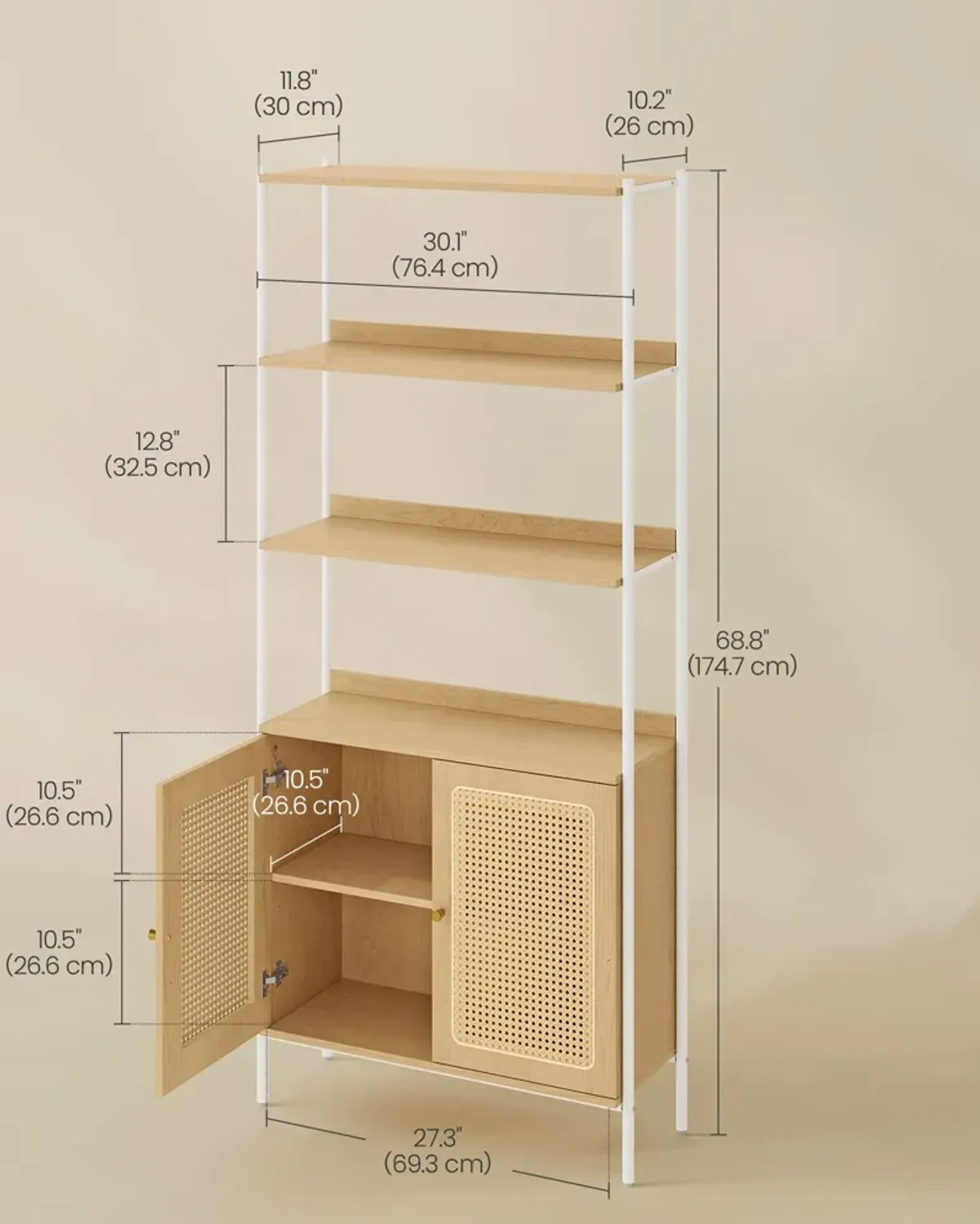 6-Tier Tall Bookshelf for Ample Storage and Stylish Home Organization