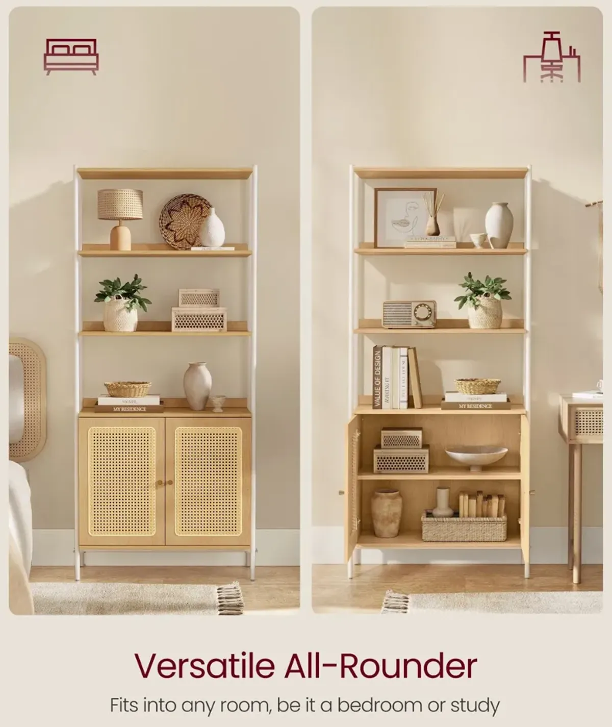 6-Tier Tall Bookshelf for Ample Storage and Stylish Home Organization