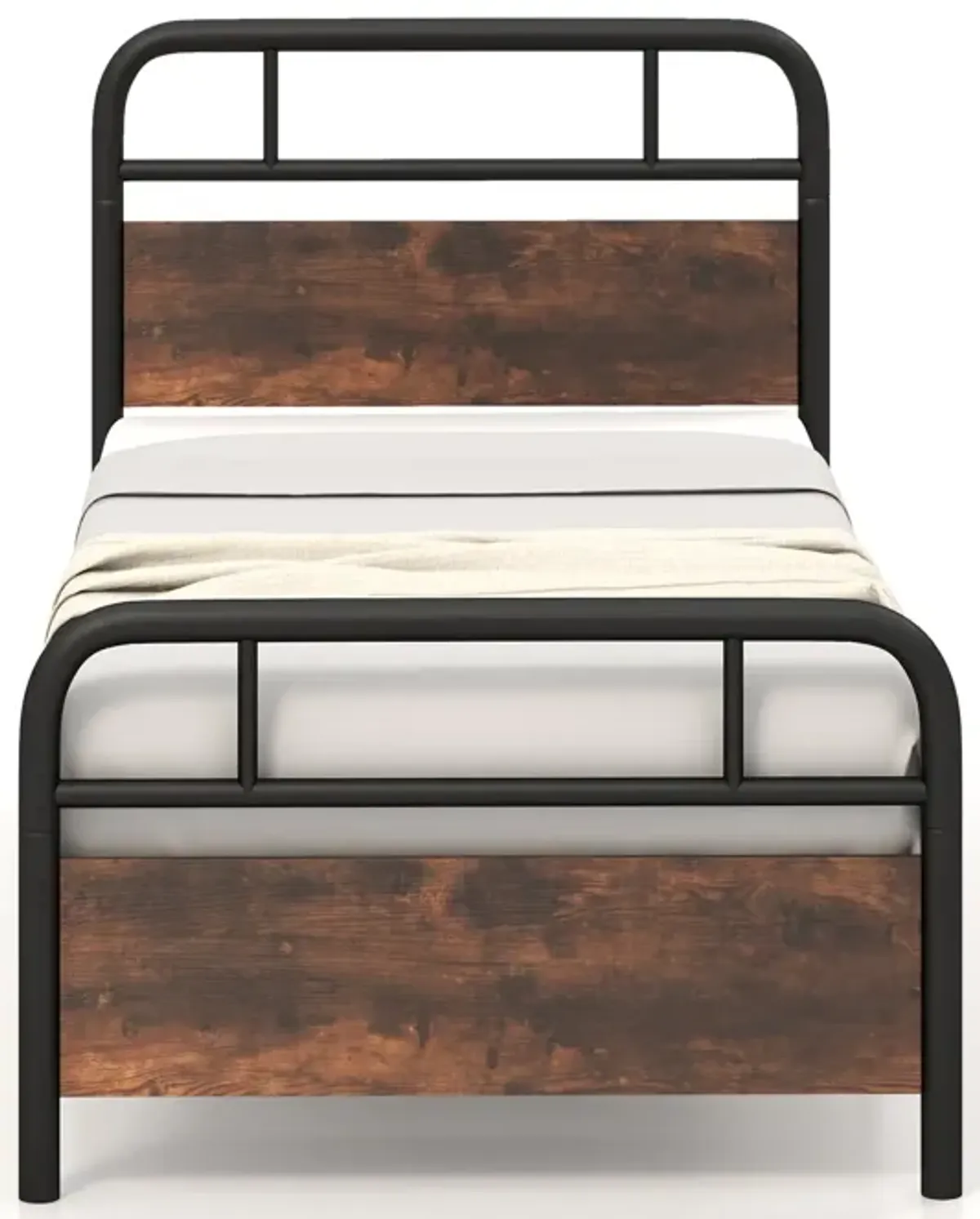 Bed Frame with Industrial Headboard