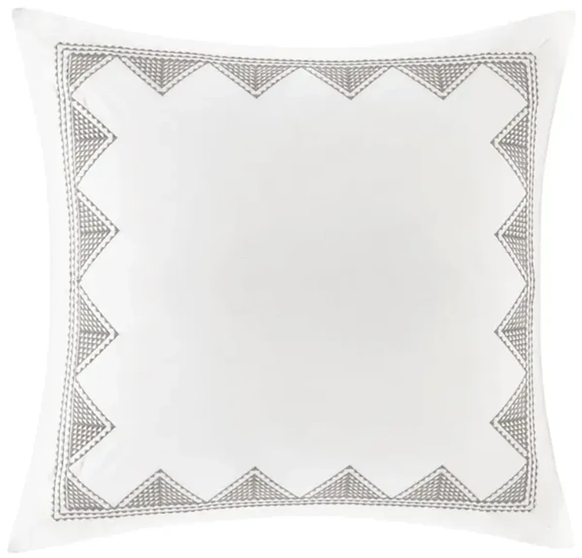 Gracie Mills Leo Geometric Embroidered Cotton Euro Sham