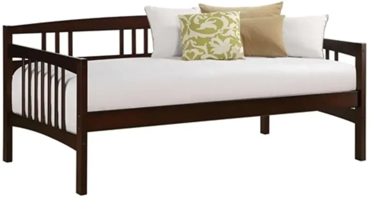 Hivvago Twin size Day Bed in Espresso Wood Finish   Trundle Not Included