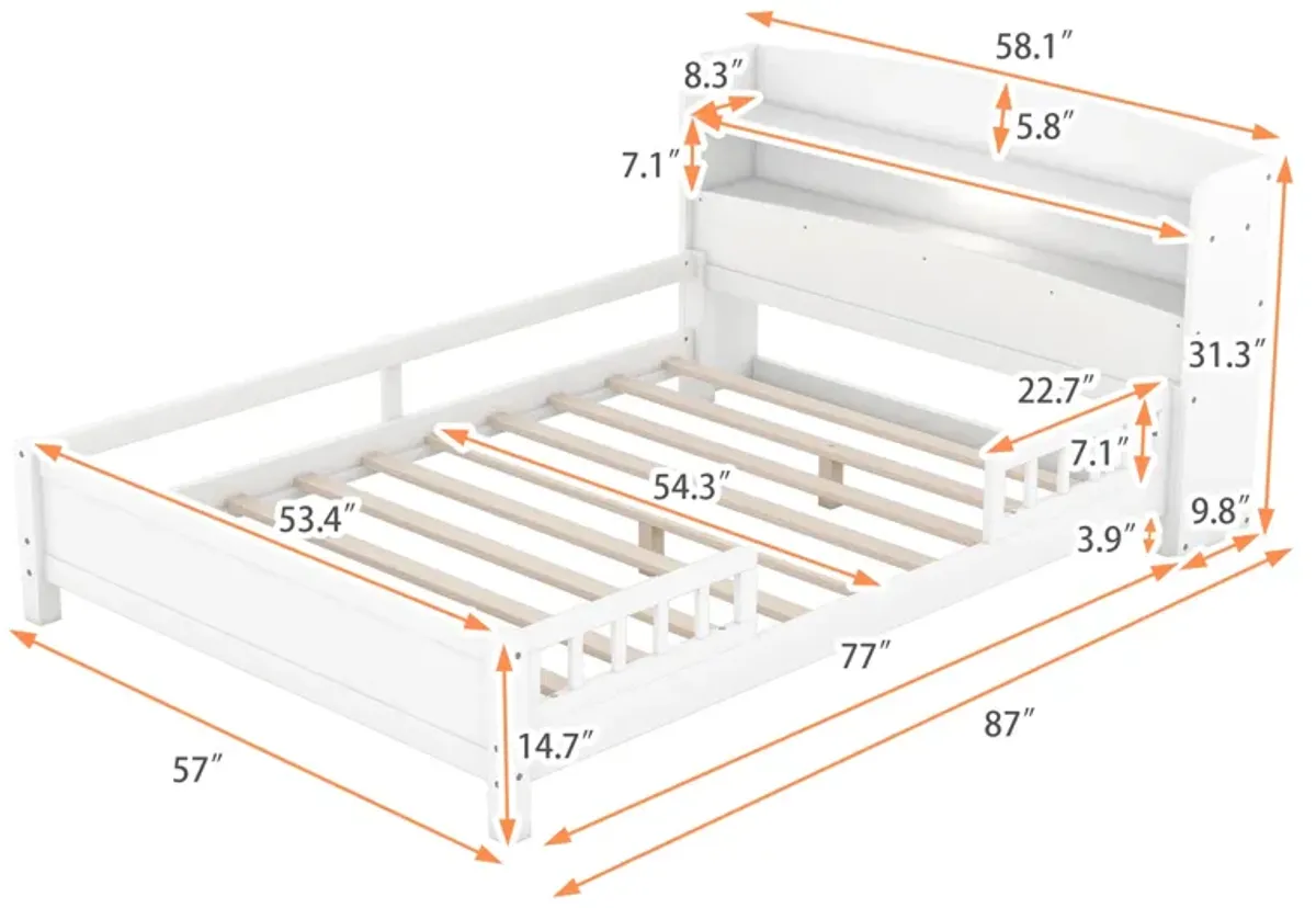 Merax Platform Bed with Built-in LED Light