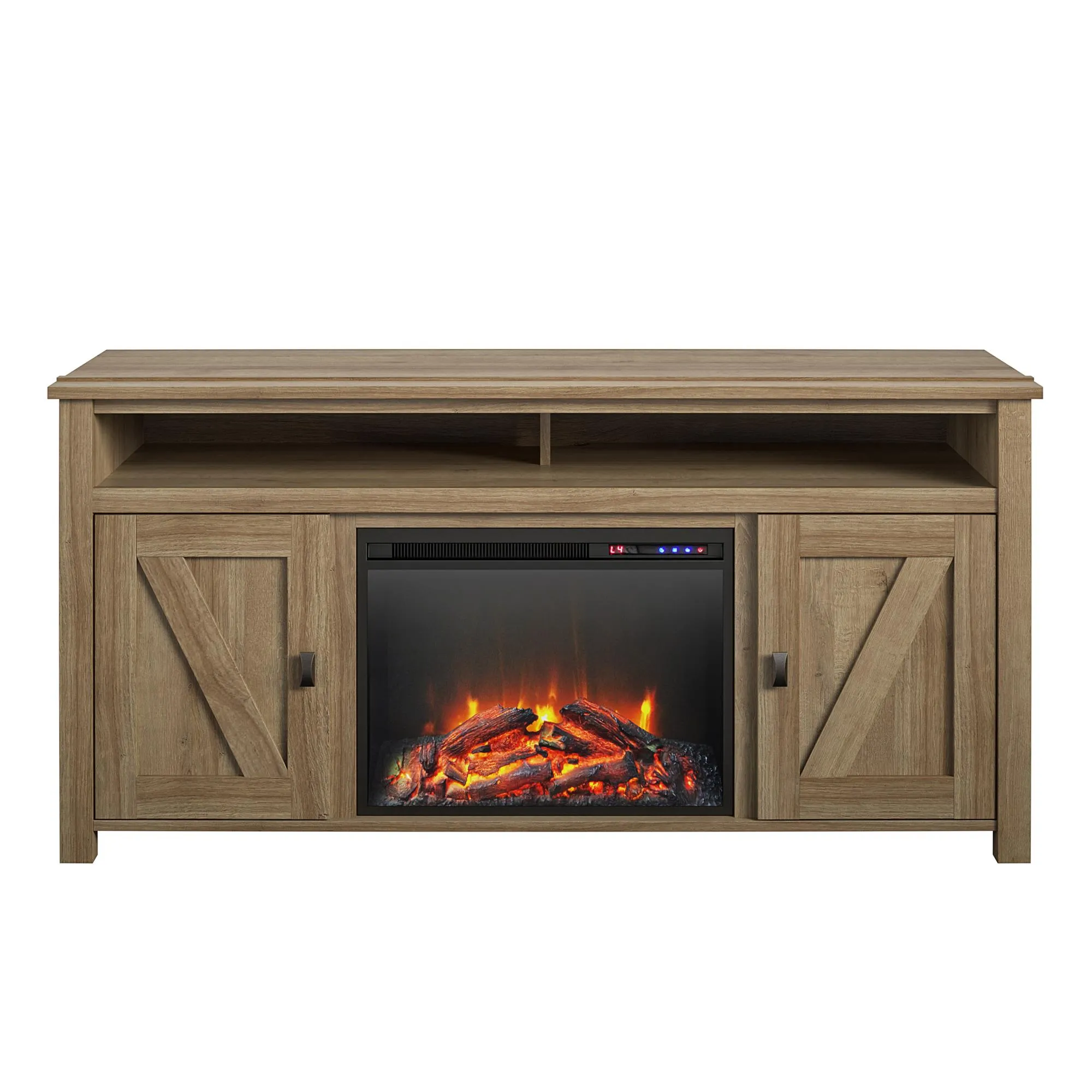 Farmington Electric Fireplace TV Console for TVs up to 60", Natural