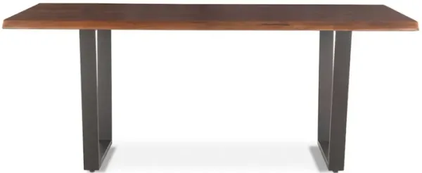 World Interiors Belfrie 72-Inch Acacia Wood Dining Table in Dark Walnut Finish