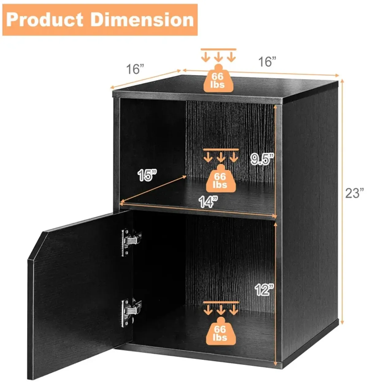 Set of 2 Nightstands Side End Table for Bedroom