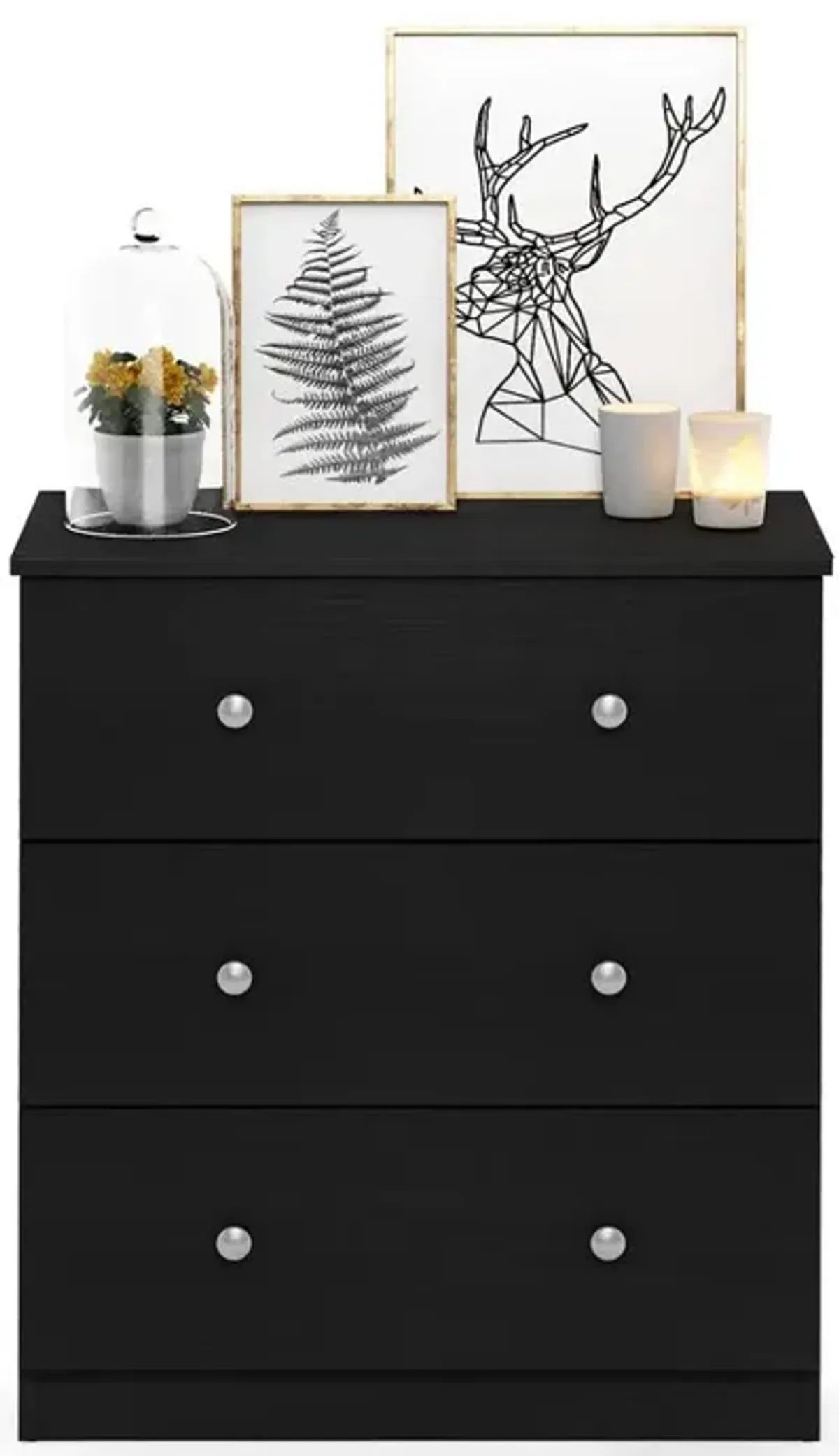 Furinno Tidur Simple Design 3-Drawer Dresser, Americano