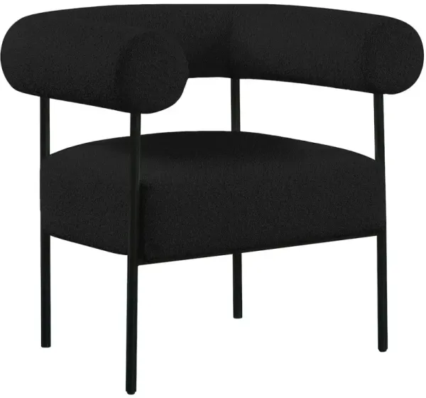 Meridian Furniture Blake Black Boucle Fabric Accent Chair