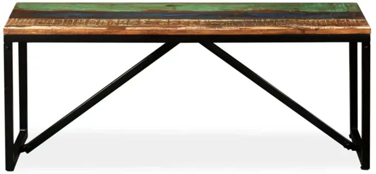 vidaXL Bench Solid Reclaimed Wood 43.3"x13.8"x17.7"