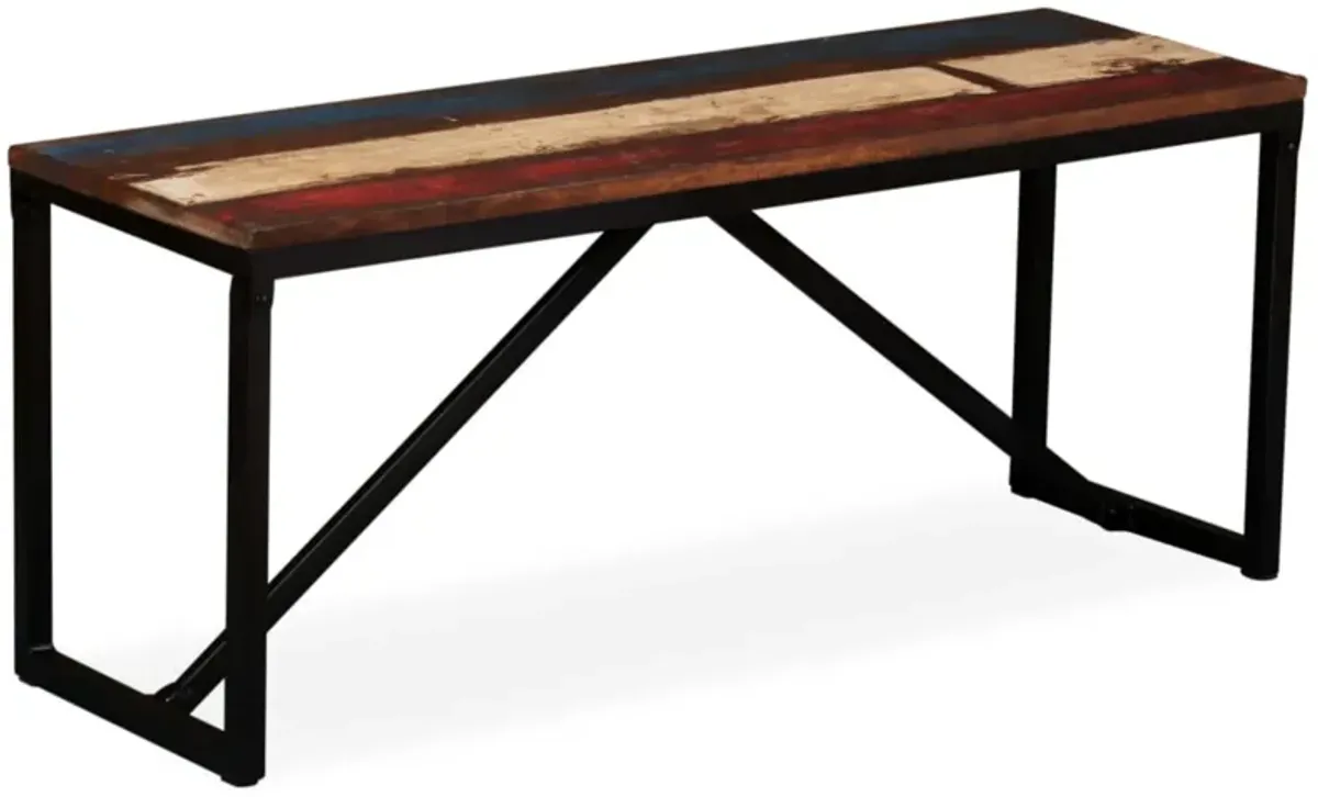 vidaXL Bench Solid Reclaimed Wood 43.3"x13.8"x17.7"