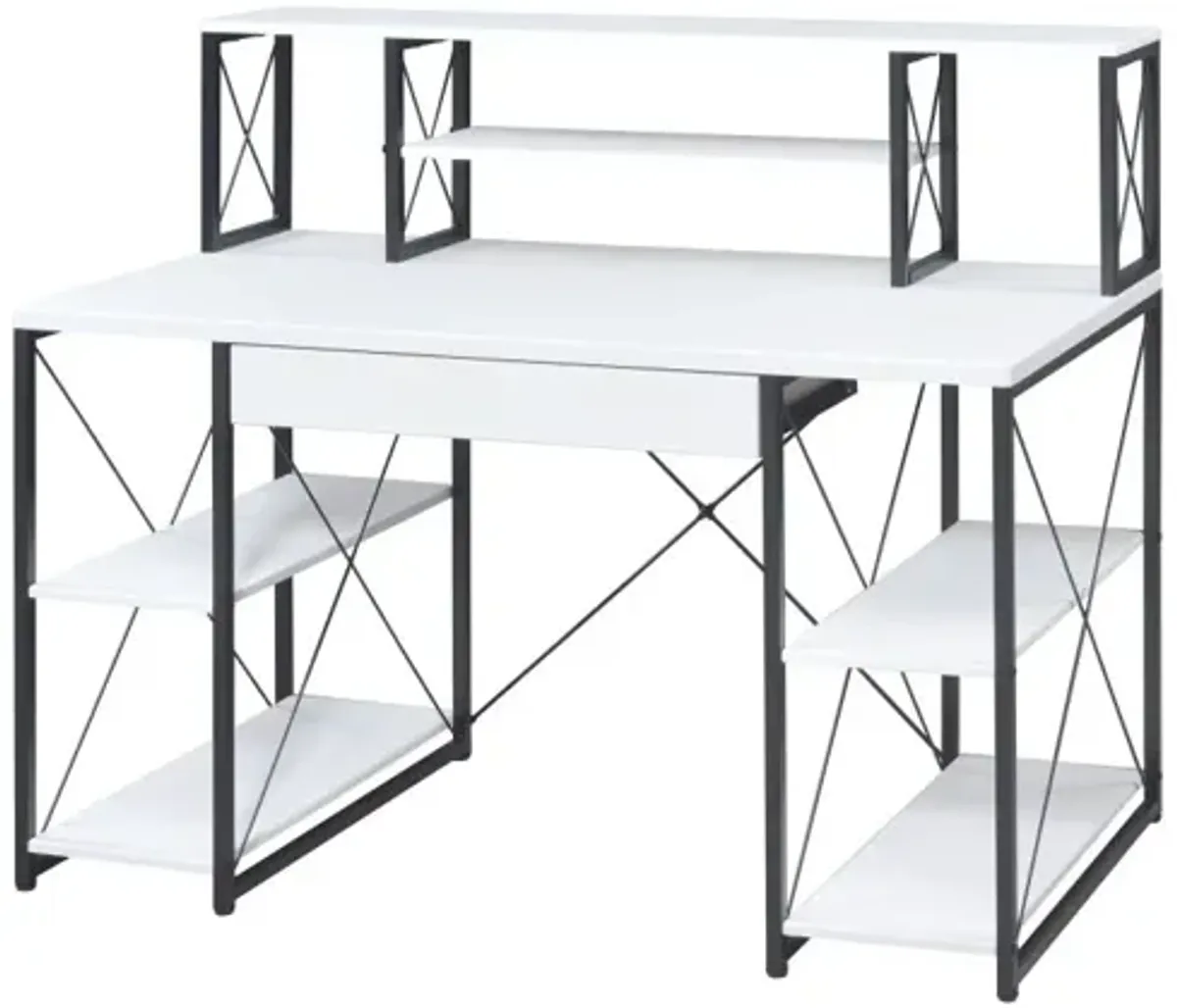 Amiel Desk, White & Black 92879