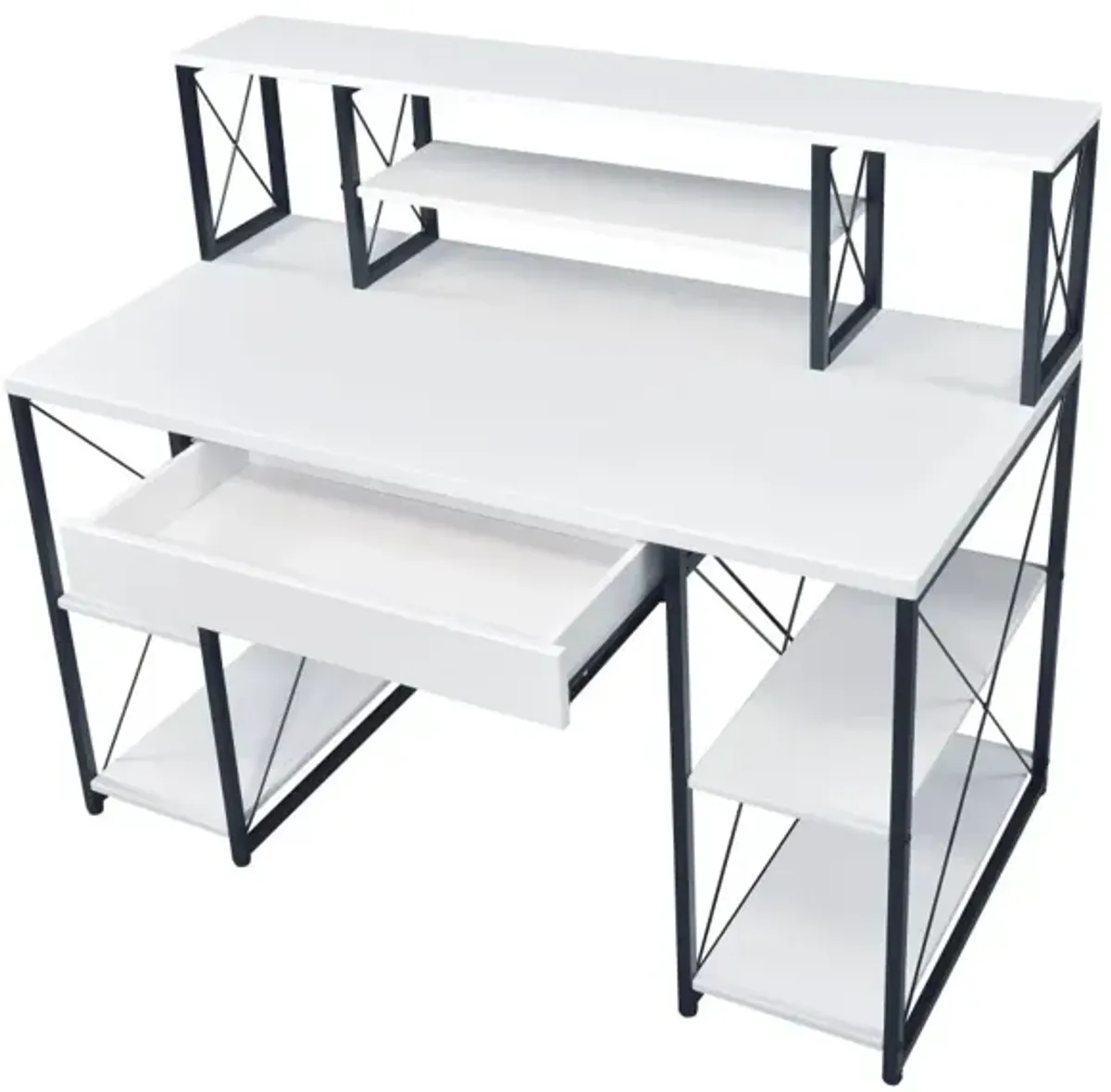 Amiel Desk, White & Black 92879