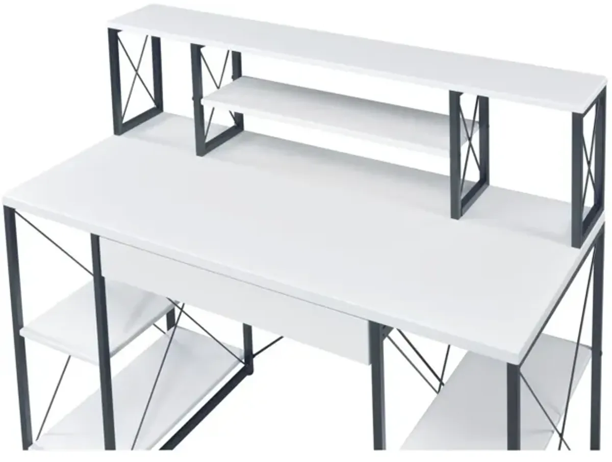 Amiel Desk, White & Black 92879