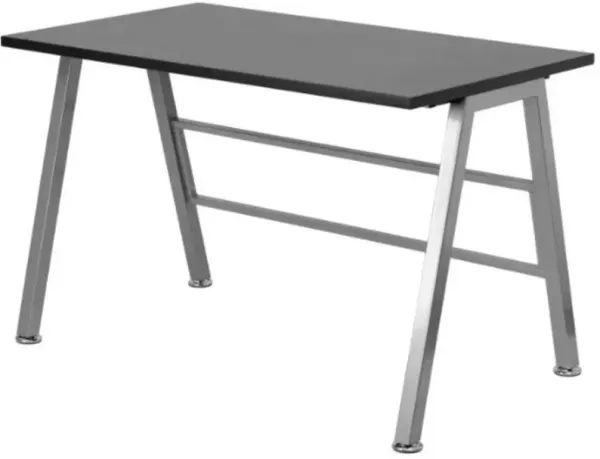 Hivvago Modern Metal Frame Computer Desk with Black Laminate Top