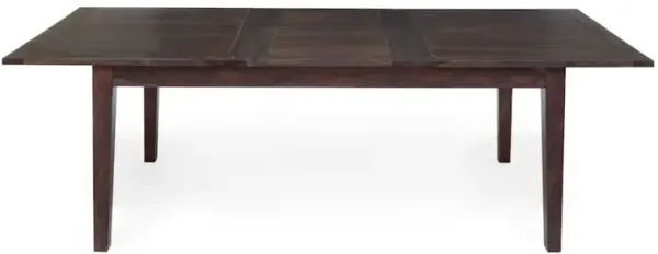 Porter Designs Fall River Solid Sheesham Wood Pop-Up Extension Dining Table, Brown