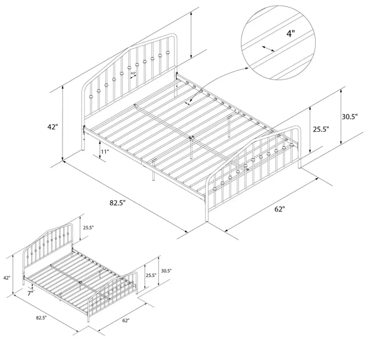 Novogratz Bushwick Metal Bed