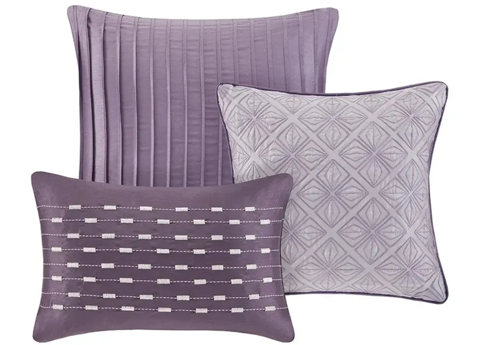 Belen Kox Biloxi Collection Jacquard Comforter Set - Purple, Belen Kox