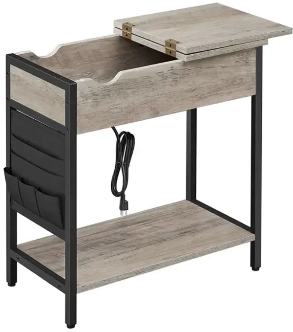 Hivvago Nightstand with USB Ports and Outlets