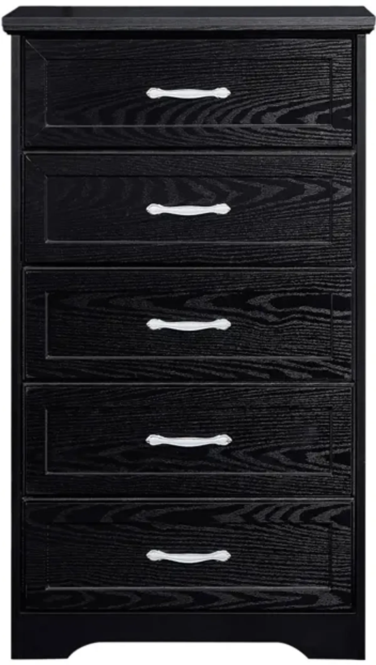 5 Tier Bedroom Dresser - Black, 25.2″L X 15.8″W X 43.5″H