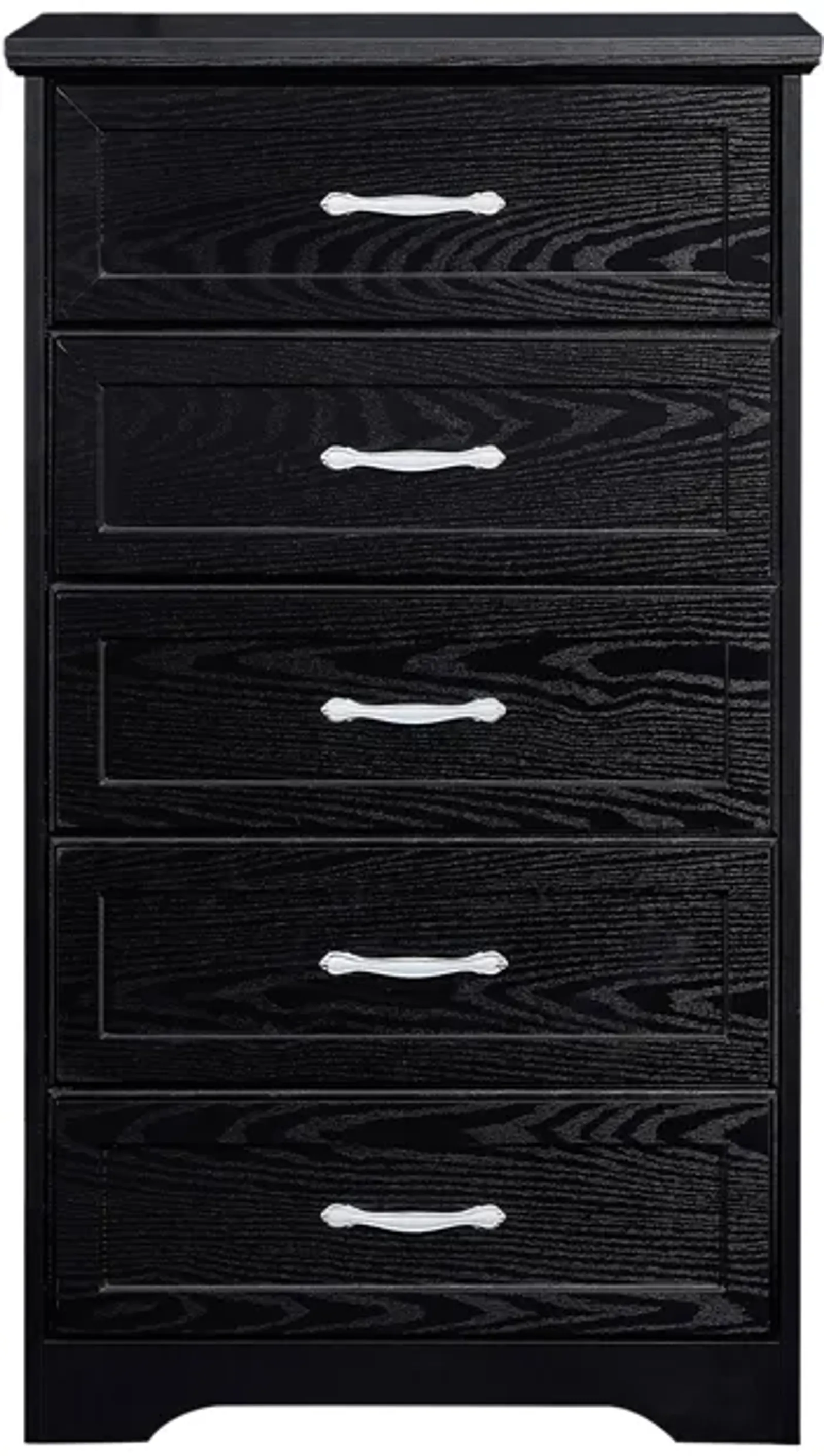 5 Tier Bedroom Dresser - Black, 25.2″L X 15.8″W X 43.5″H