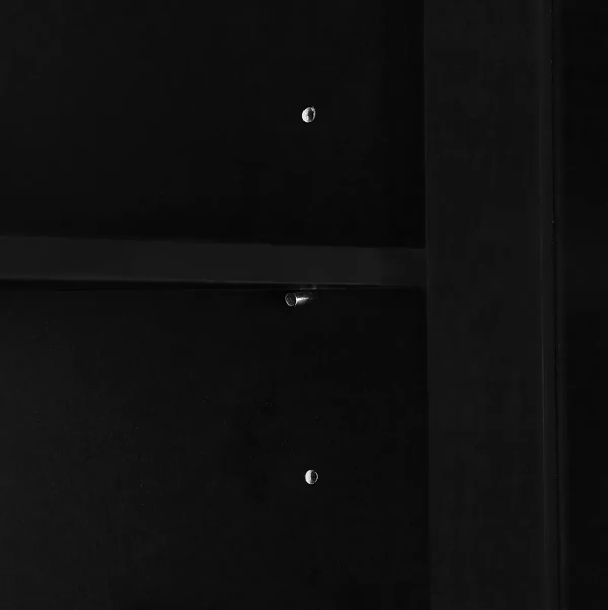 Whisen Double Door Bathroom Storage Cabinet with Adjustable Shelf, Verticle Cabinet - Black