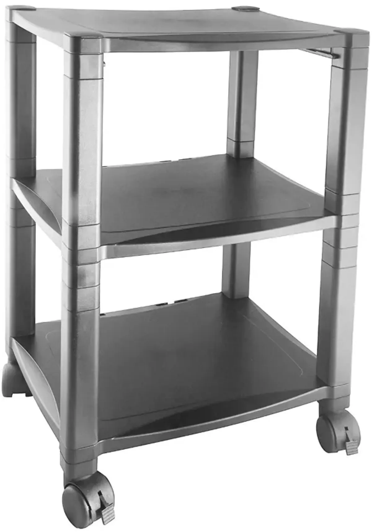 3-Shelf Mobile Printer Stand with Organizer Drawer