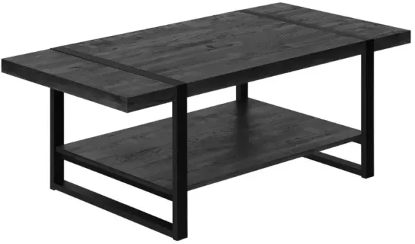 Coffee Table, Accent, Cocktail, Rectangular, Living Room, 48L, Black Laminate