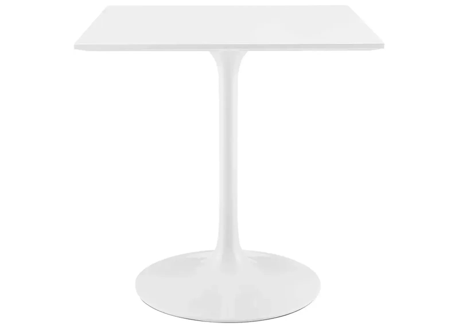 Modway - Lippa 28" Square Wood Top Dining Table White