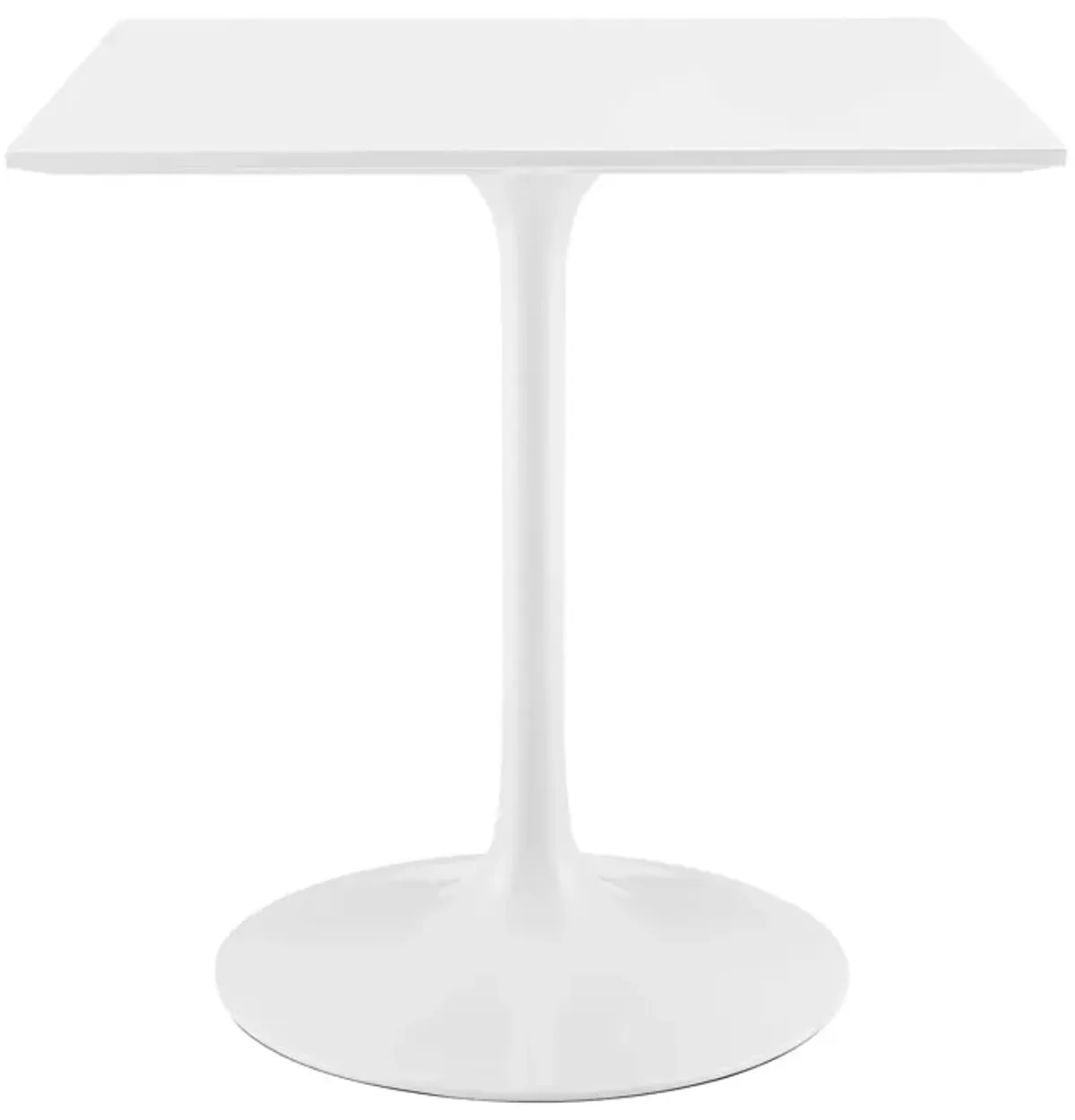 Modway - Lippa 28" Square Wood Top Dining Table White