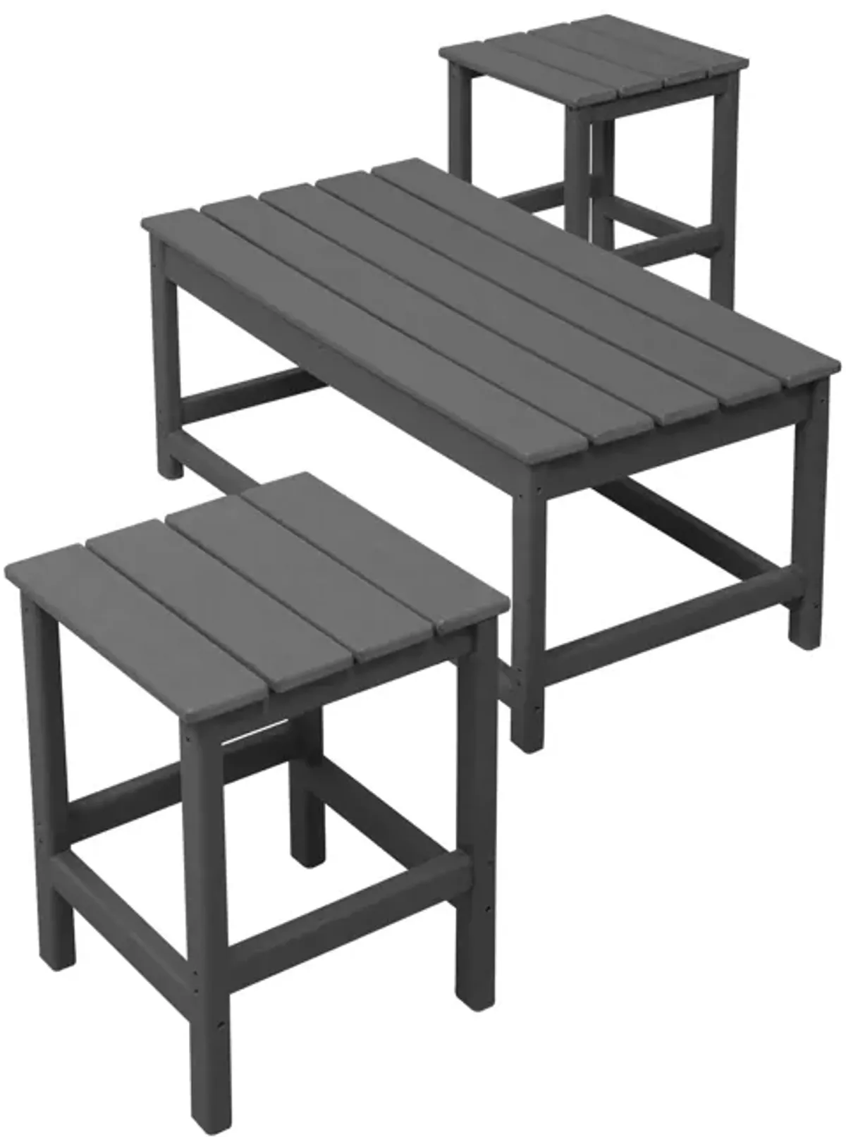 WestinTrends 3-Piece Outdoor Patio Adirondack Coffee and Side Table Set