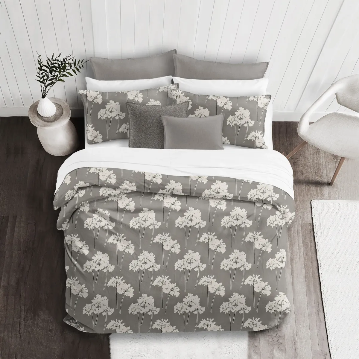 6ix Tailors Fine Linens Summerfield Mocha Duvet Cover Set