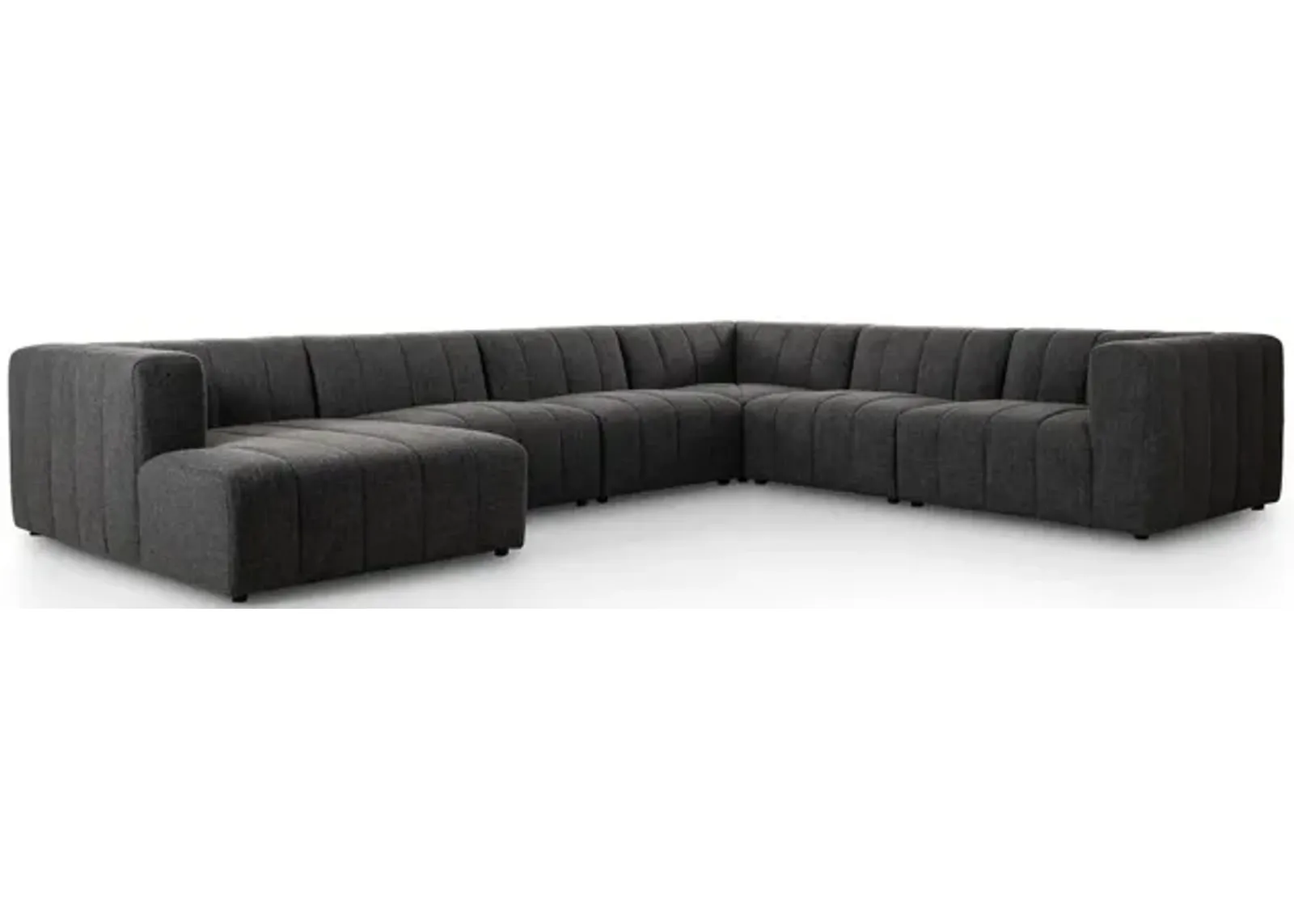 Langham Channeled 6-Piece Laf Chaise Sectional