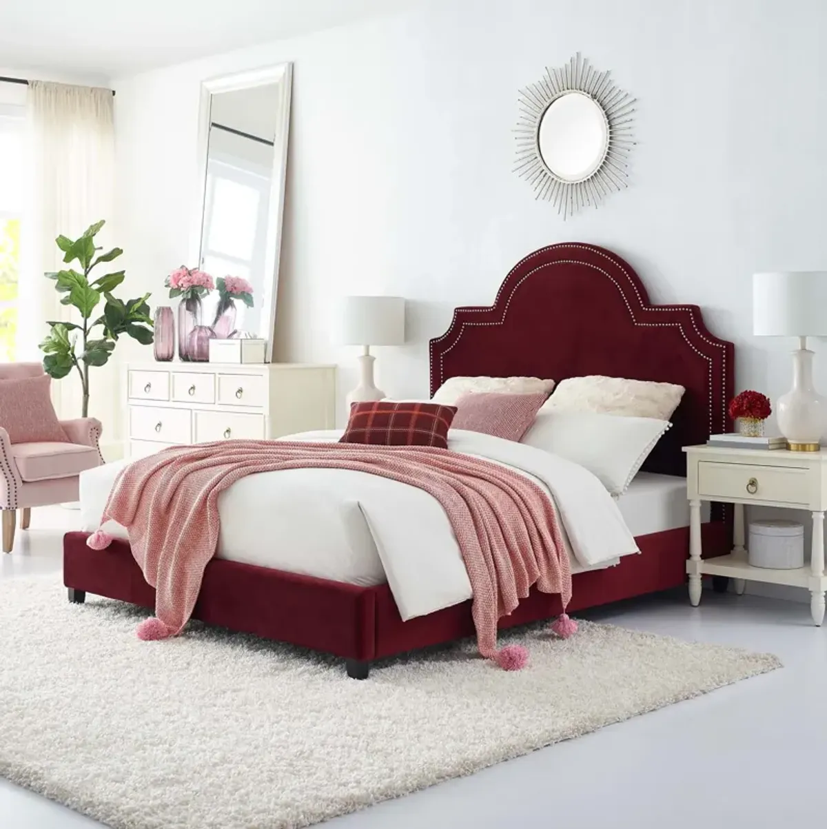 Modway - Primrose Queen Performance Velvet Platform Bed